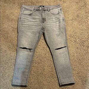 Gray Distressed Jeans